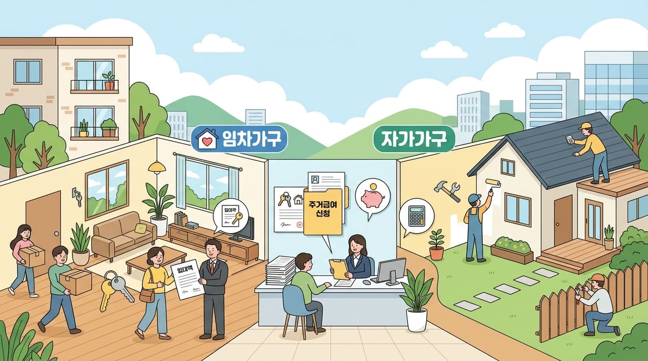 주거급여 신청 자격과 준비 서류 — 임차가구와 자가가구 지원이 어떻게 다른가